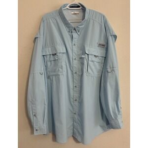 Columbia PFG Shirt Mens 4X Long Sleeve Bahama Omni Shade Fishing Vented
